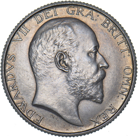 1902 Matt Proof Shilling - Edward VII British Silver Coin - Superb