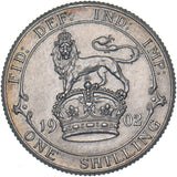 1902 Matt Proof Shilling - Edward VII British Silver Coin - Superb