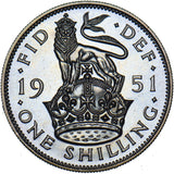 1951 Proof English Shilling - George VI British  Coin - Superb
