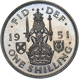 1951 Proof Scottish Shilling - George VI British  Coin - Superb