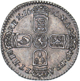 1696 y Sixpence (York Mint) - William III British Silver Coin - Very Nice