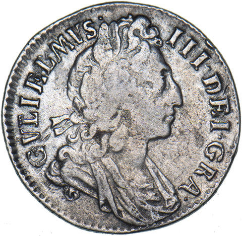 1697 Sixpence - William III British Silver Coin