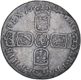 1697 Sixpence - William III British Silver Coin - Nice