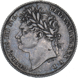 1821 Sixpence - George IV British Silver Coin - Nice
