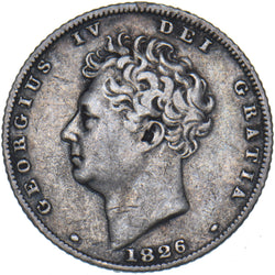 1826 Sixpence - George IV British Silver Coin - Nice