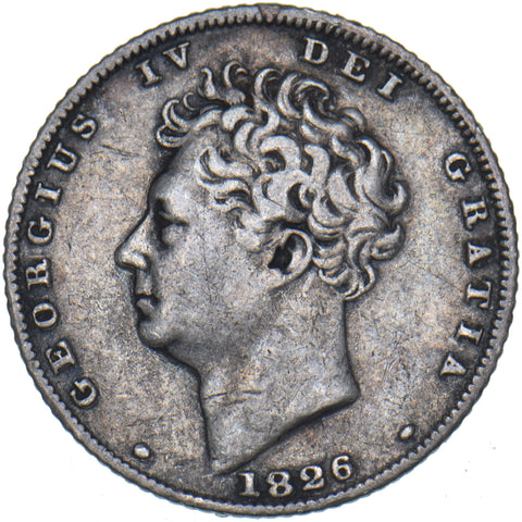 1826 Sixpence - George IV British Silver Coin - Nice