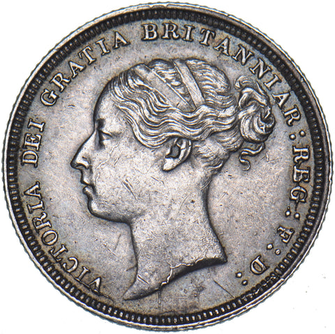 1881 Sixpence - Victoria British Silver Coin - Very Nice