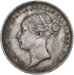 1887 Sixpence (Young Head) - Victoria British Silver Coin - Very Nice