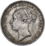 1887 Sixpence (Young Head) - Victoria British Silver Coin - Very Nice