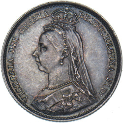 1889 Sixpence - Victoria British Silver Coin - Very Nice