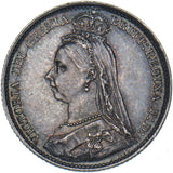 1889 Sixpence - Victoria British Silver Coin - Very Nice