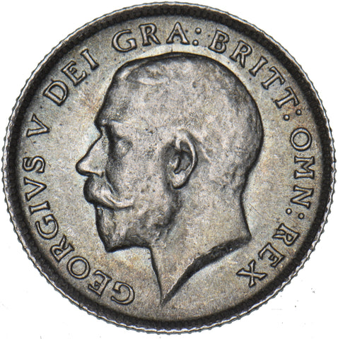 1916 Sixpence - George V British Silver Coin - Very Nice