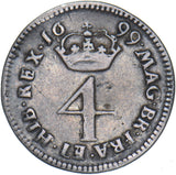1699 Maundy Fourpence - William III British Silver Coin