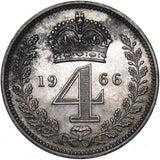 1966 Maundy Fourpence - Elizabeth II British Silver Coin - Superb