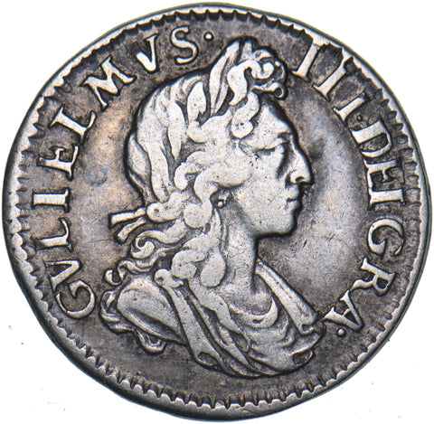 1701 Threepence - William III British Silver Coin - Nice