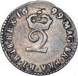 1699 Maundy Twopence - William III British Silver Coin - Nice