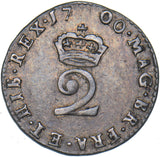 1700 Maundy Twopence - William III British Silver Coin - Nice