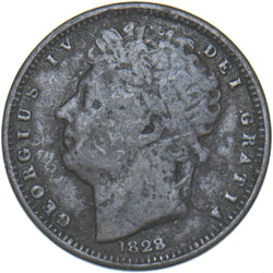 1828 Half Farthing - George IV British Copper Coin