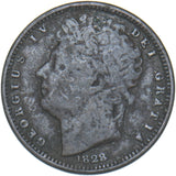 1828 Half Farthing - George IV British Copper Coin