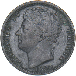 1830 Half Farthing - George IV British Copper Coin