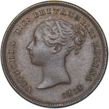 1843 Half Farthing - Victoria British Copper Coin - Very Nice