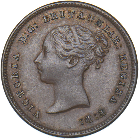 1843 Half Farthing - Victoria British Copper Coin - Very Nice