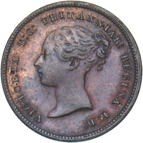 1844 Half Farthing - Victoria British Copper Coin - Very Nice