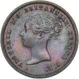 1844 Half Farthing - Victoria British Copper Coin - Very Nice