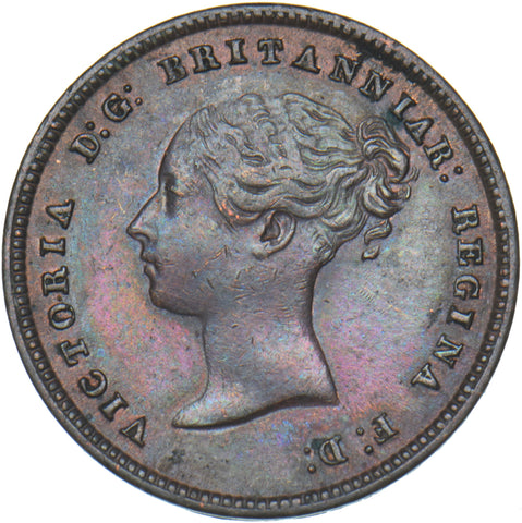 1844 Half Farthing - Victoria British Copper Coin - Very Nice