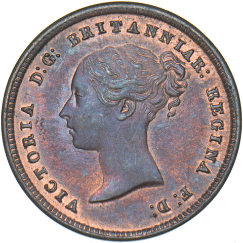 1844 Half Farthing - Victoria British Copper Coin - Superb