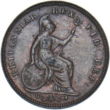 1827 Third Farthing - George IV British Copper Coin - Very Nice