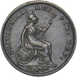 1835 Third Farthing - William IV British Copper Coin - Very Nice