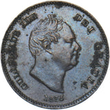 1835 Third Farthing - William IV British Copper Coin - Very Nice