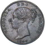 1844 Third Farthing - Victoria British Copper Coin - Very Nice