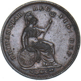 1844 Third Farthing - Victoria British Copper Coin - Very Nice
