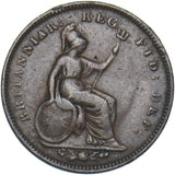 1844 Third Farthing - Victoria British Copper Coin - Nice