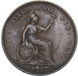 1844 Third Farthing - Victoria British Copper Coin - Nice