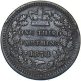 1878 Third Farthing - Victoria British Bronze Coin - Nice