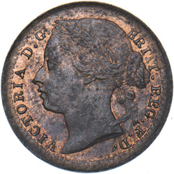 1885 Third Farthing - Victoria British Bronze Coin - Superb