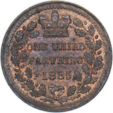 1885 Third Farthing - Victoria British Bronze Coin - Superb