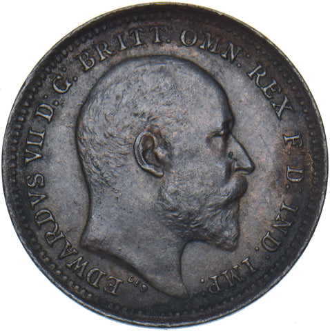 1902 Third Farthing - Edward VII British Bronze Coin - Very Nice