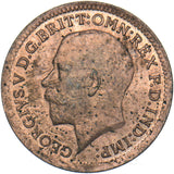 1913 Third Farthing - George V British Bronze Coin - Superb