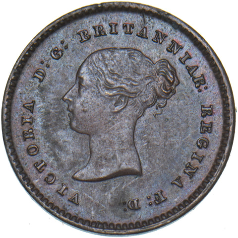 1839 Quarter Farthing - Victoria British Copper Coin - Very Nice