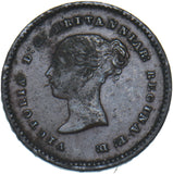 1852 Quarter Farthing - Victoria British Copper Coin - Nice