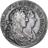 1689 Halfcrown - William & Mary British Silver Coin - Nice