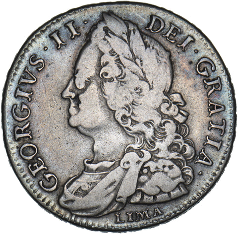 1746 Halfcrown (6 Over 5) - George II British Silver Coin - Nice
