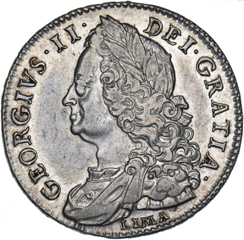 1746 Halfcrown - George II British Silver Coin - Nice
