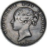 1846 Halfcrown - Victoria British Silver Coin - Nice