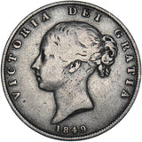 1849 Halfcrown - Victoria British Silver Coin