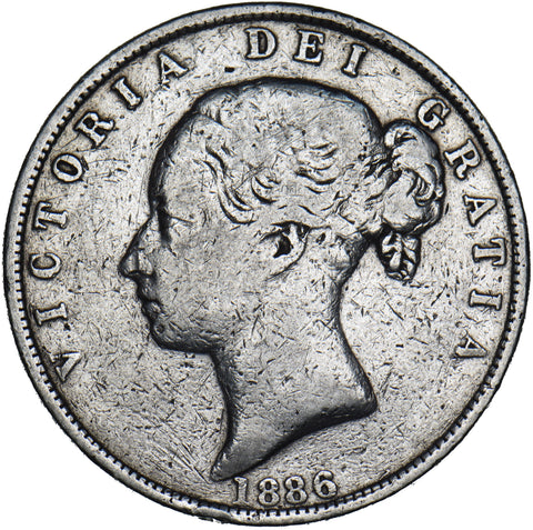 1886 Halfcrown - Victoria British Silver Coin